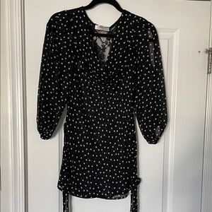 Chic Black Polka Dot Blouse